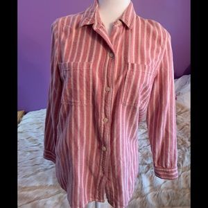 Madewell button down flannel blouse